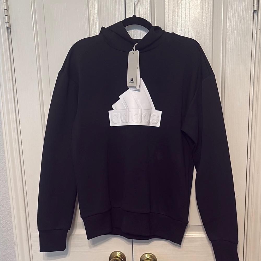 Adidas Black and White Crewneck Sweaters